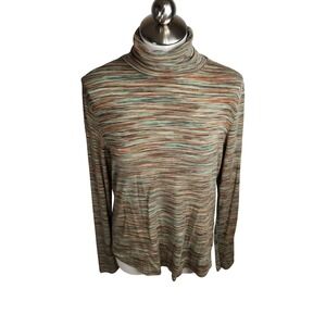 Prana Womens Foundation Turtleneck Multi Spacedye Size Medium
